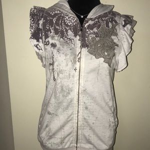 Miss Me angel wings sleeveless hoodie